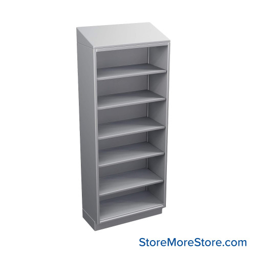 Commercial Stainless Steel Shelving, 36" W x 18" D x 89.75" H, Sloped Top
